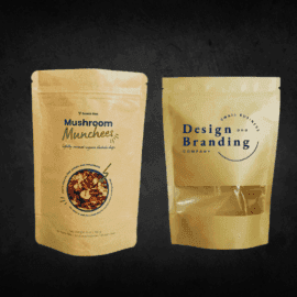 Kraft pouch with printed label