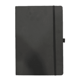 Black diary with bookmark threads